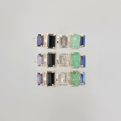 Silver Multi-Stone Ring