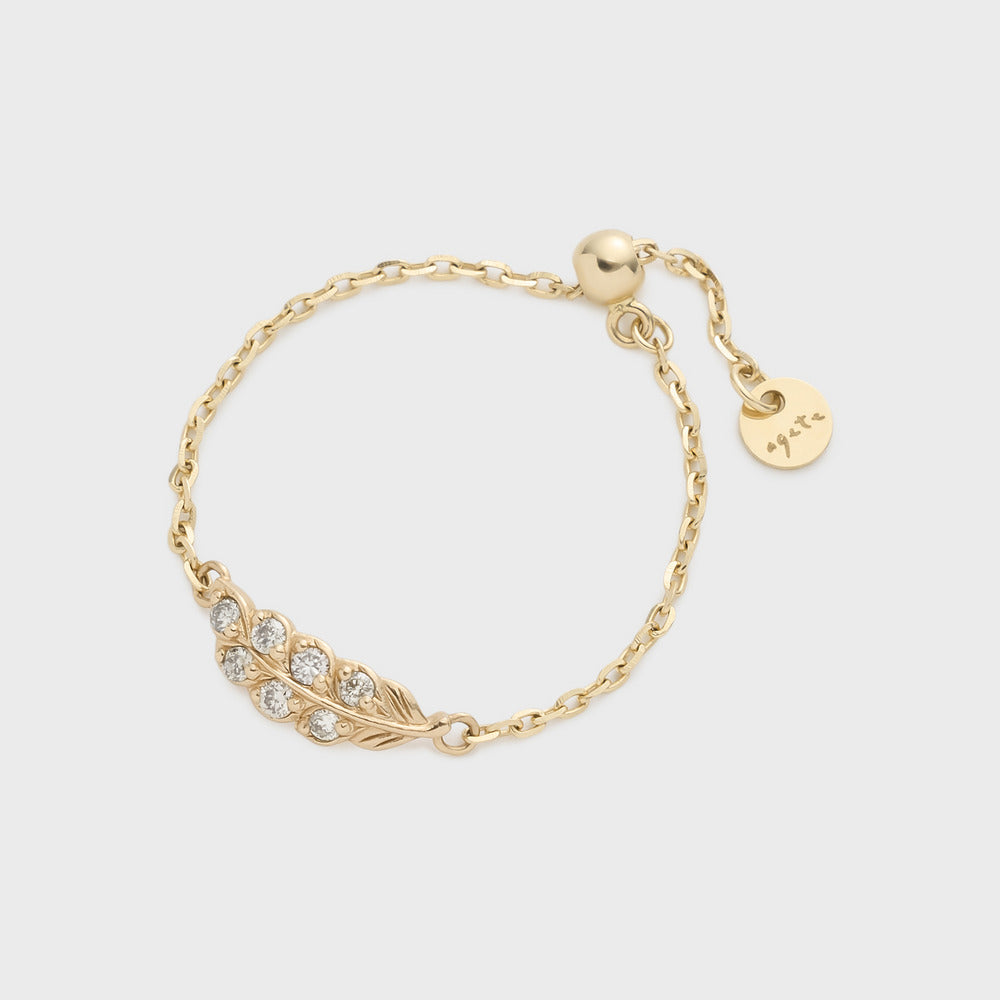 K10 Diamond Chain Ring (0.04ct)