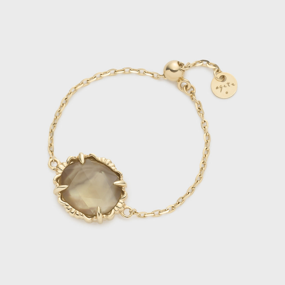 K10 Quartz/Shell Chain Ring