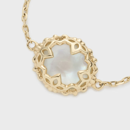 K10 Quartz/Shell Chain Ring