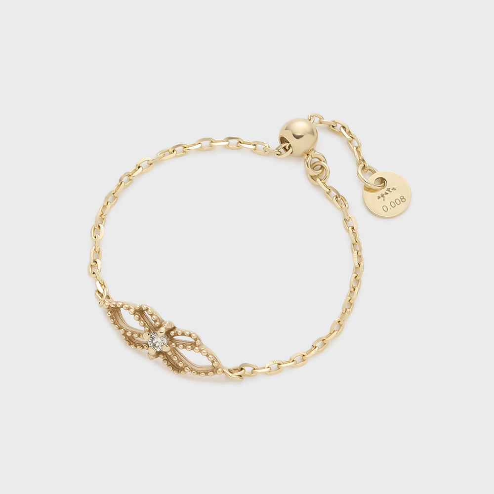 K10 Diamond Chain Ring (0.008ct)