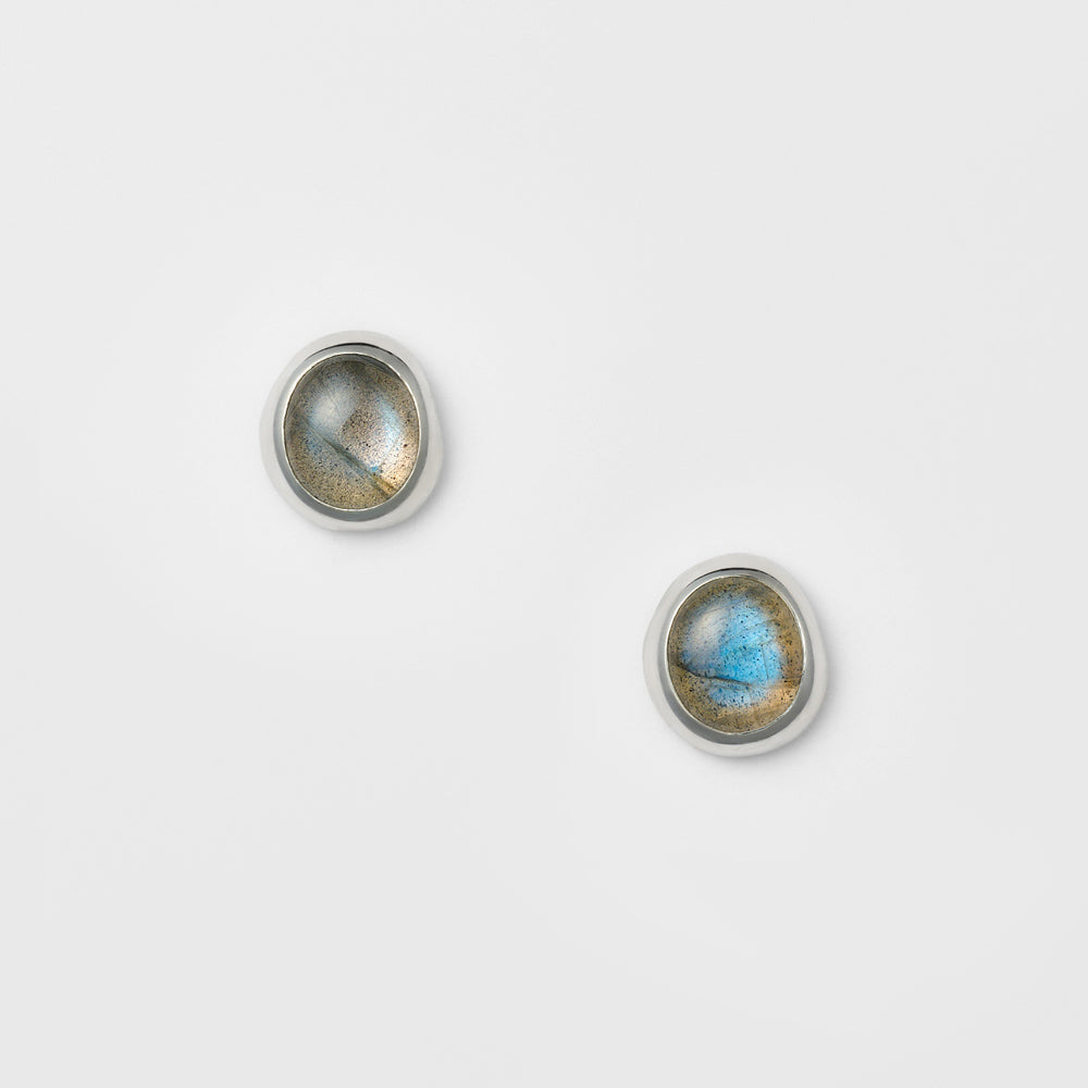 Silver Labradorite Earrings