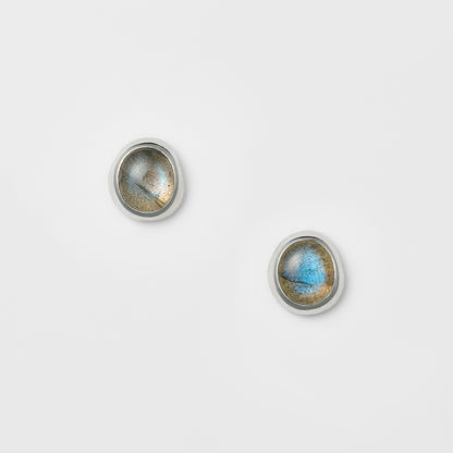 Silver Labradorite Earrings