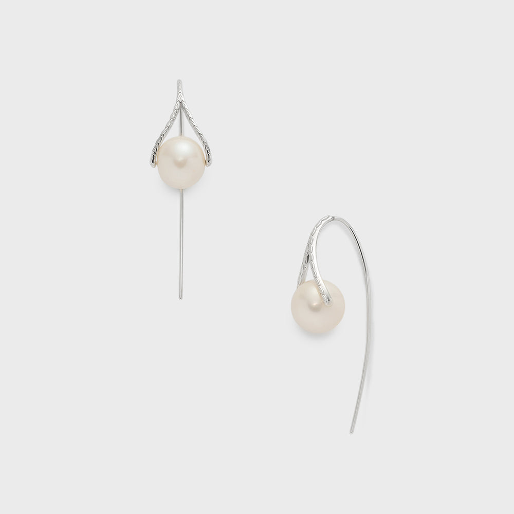Silver Pearl Earrings