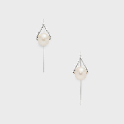 Silver Pearl Earrings