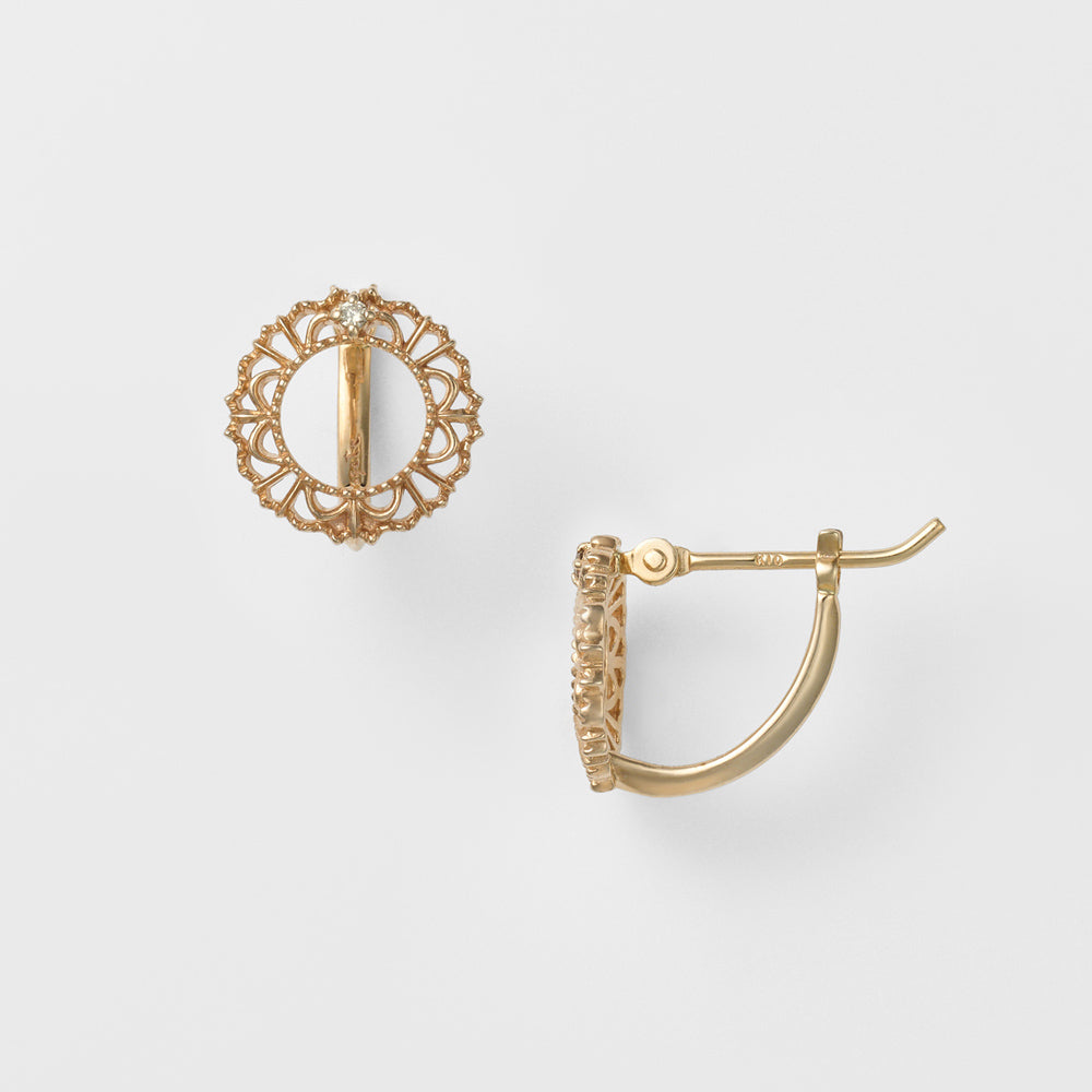 K5/K10 Diamond Earrings (0.006ct×2)