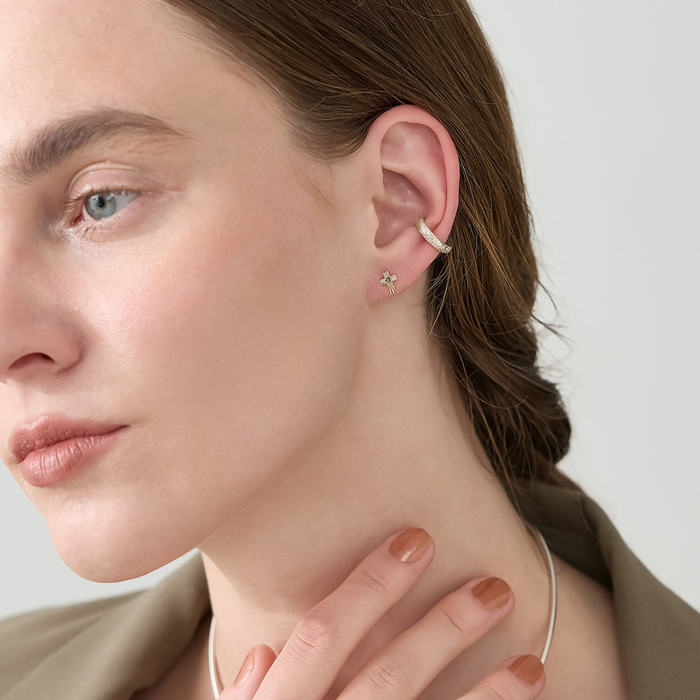 K10 Cross Motif Earring (Single)