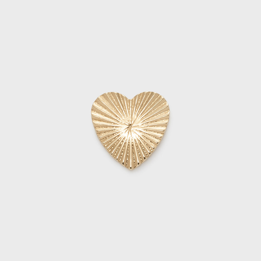 K10 Heart Motif Earring (Single)