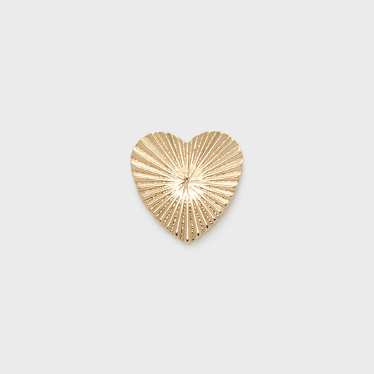 K10 Heart Motif Earring (Single)