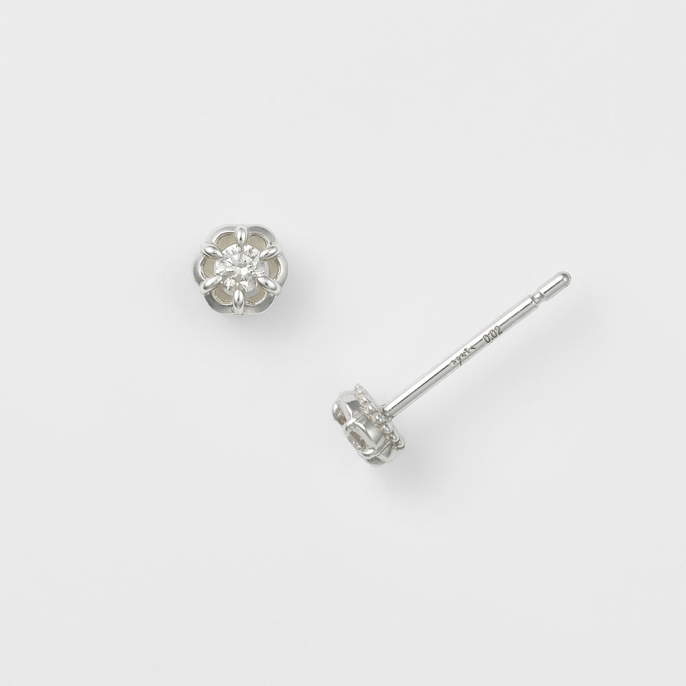 Silver Diamond Earrings (0.04ct)