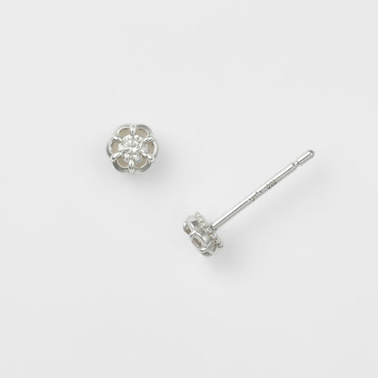 Silver Diamond Earrings (0.04ct)