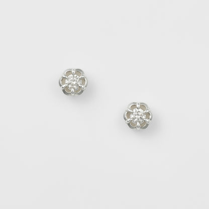Silver Diamond Earrings (0.04ct)