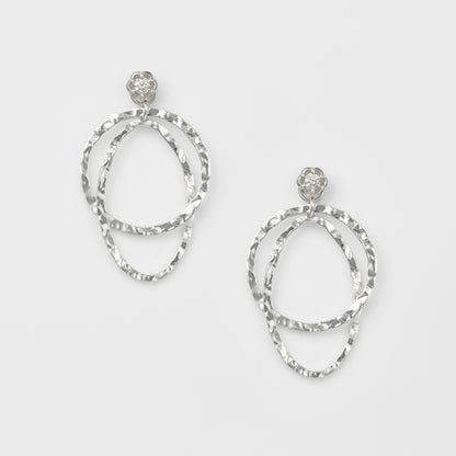 Silver Diamond Earrings (0.04ct)
