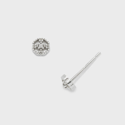 Silver Diamond Earrings (0.01ct)