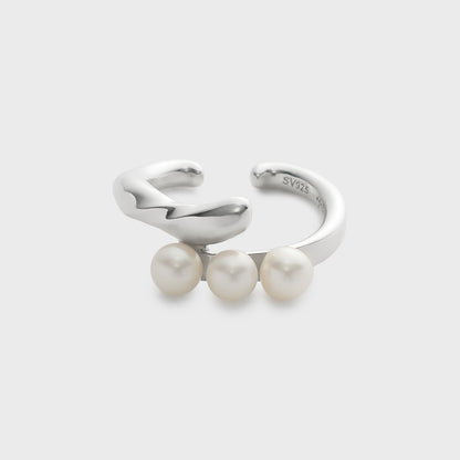 Silver Pearl Ear Cuff(Single)