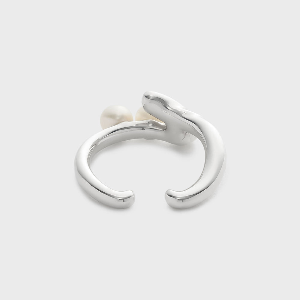 Silver Pearl Ear Cuff(Single)