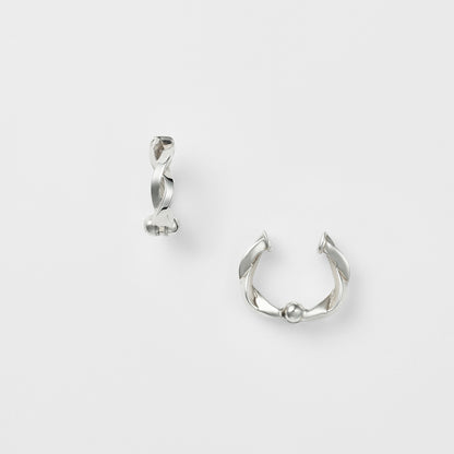 Silver Huggie Clip-on Earrings