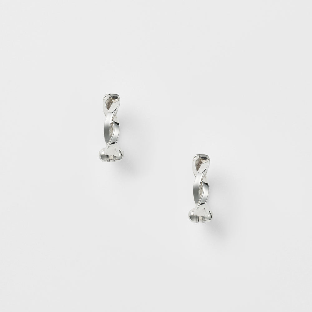 Silver Huggie Clip-on Earrings