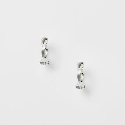 Silver Huggie Clip-on Earrings