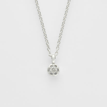 Silver Diamond Necklace (0.02ct)