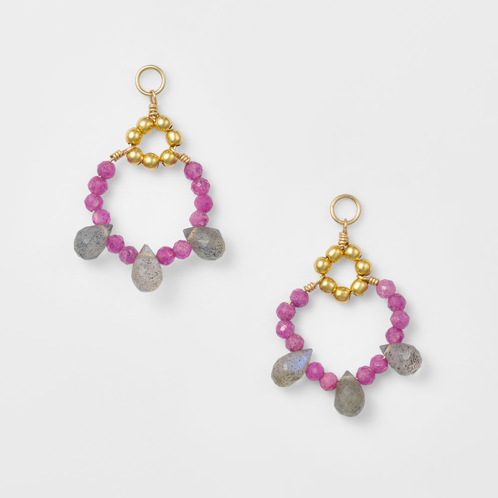 Gold Multi-Stone Earring Charm