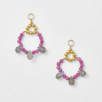 Gold Multi-Stone Earring Charm