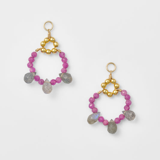 Gold Multi-Stone Earring Charm