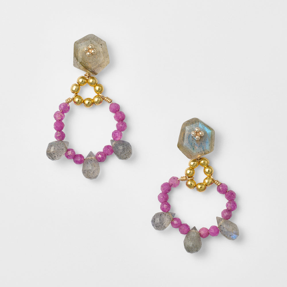 Gold Multi-Stone Earring Charm