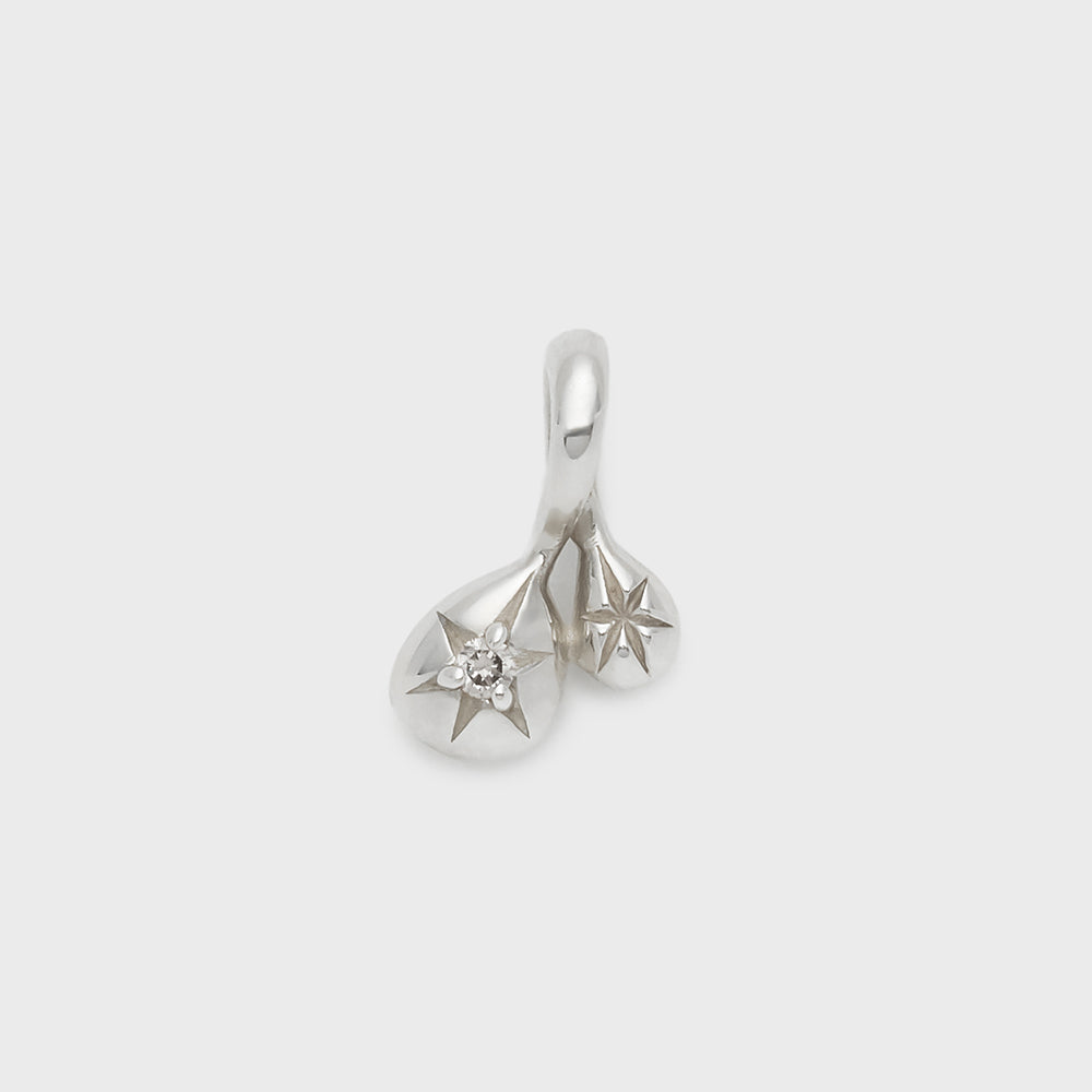 Silver Diamond Charm (0.008ct)