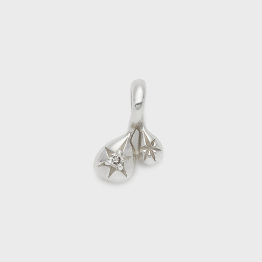 Silver Diamond Charm (0.008ct)