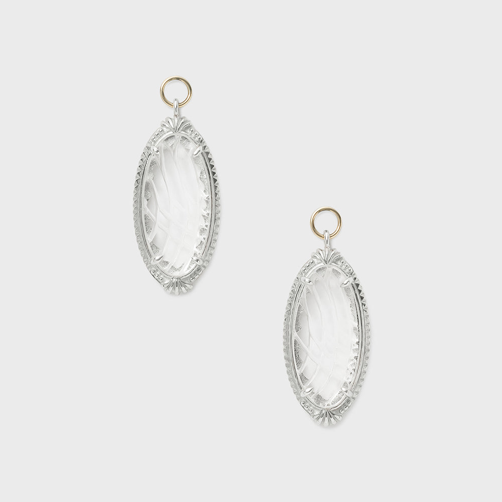 Silver/K10 Quartz Charm