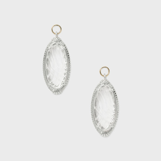 Silver/K10 Quartz Charm