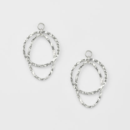 Silver Oval Earring Charm