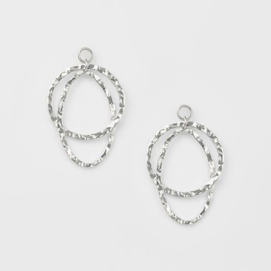 Silver Oval Earring Charm