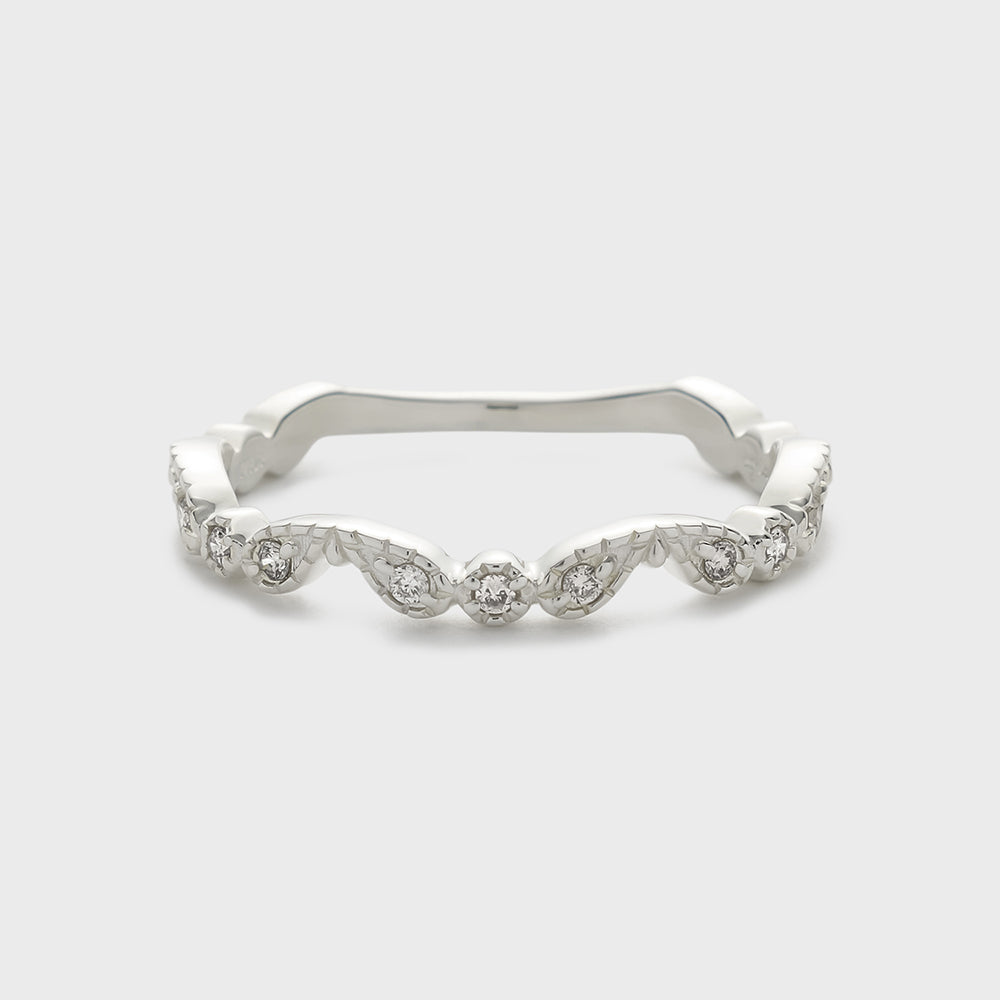 Silver Diamond Ring (0.06ct)