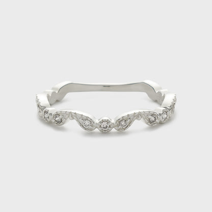 Silver Diamond Ring (0.06ct)