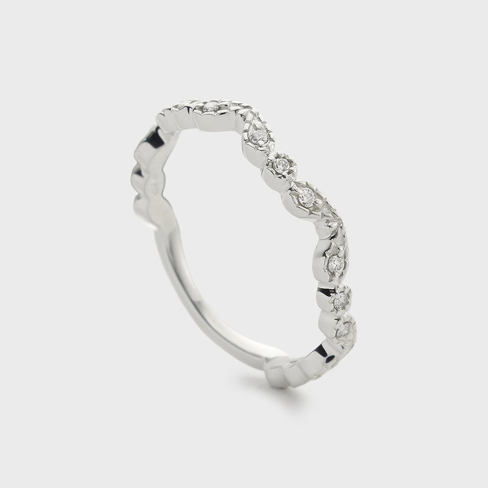 Silver Diamond Ring (0.06ct)