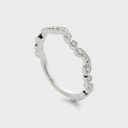 Silver Diamond Ring (0.06ct)