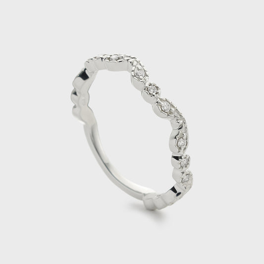 Silver Diamond Ring (0.06ct)