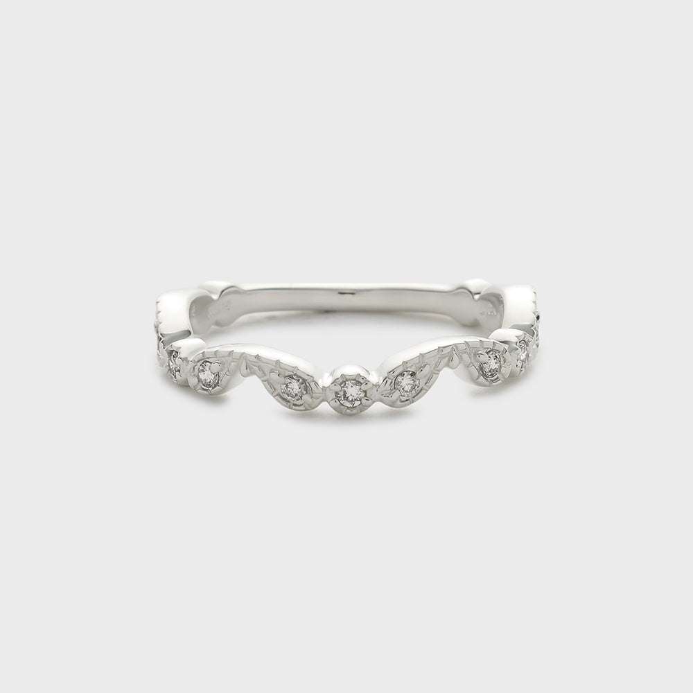 Silver Diamond Pinky Ring (0.06ct)