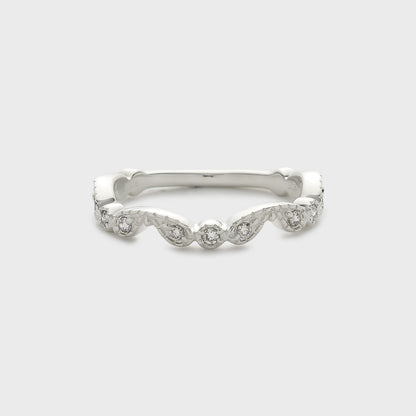 Silver Diamond Pinky Ring (0.06ct)