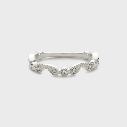 Silver Diamond Pinky Ring (0.06ct)