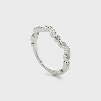Silver Diamond Pinky Ring (0.06ct)
