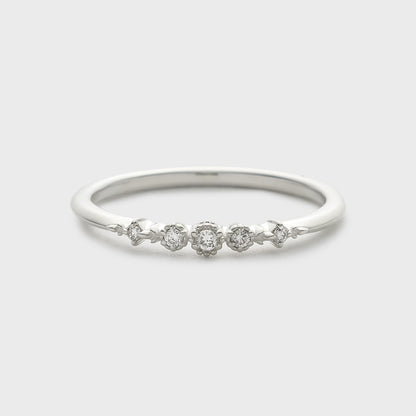 Silver Diamond Ring (0.05ct)