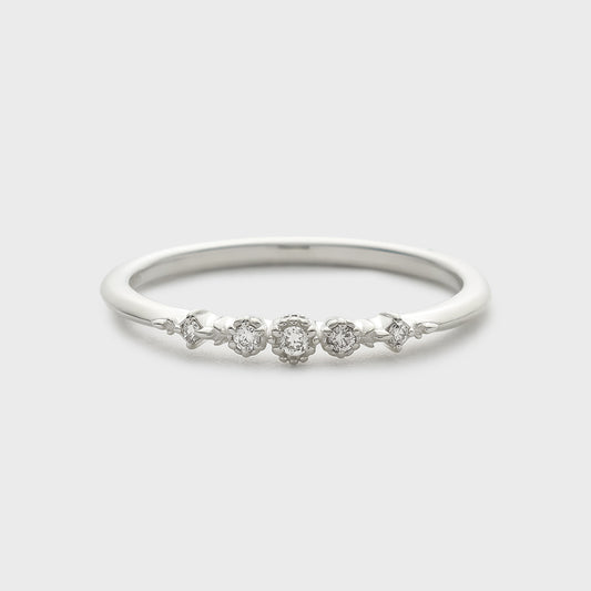 Silver Diamond Ring (0.05ct)