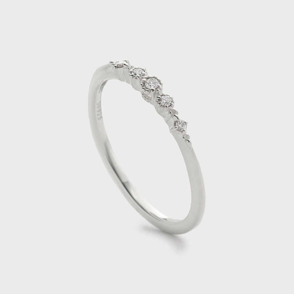 Silver Diamond Ring (0.05ct)