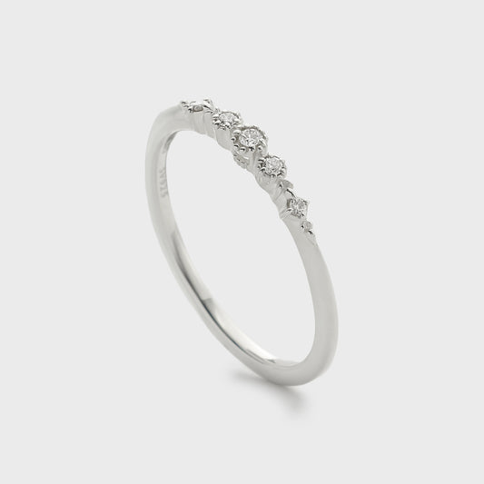 Silver Diamond Ring (0.05ct)