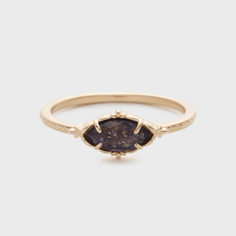 K5 Sunstone/Blue Goldstone Ring
