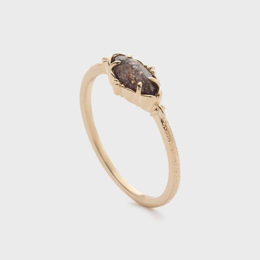 K5 Sunstone/Blue Goldstone Ring