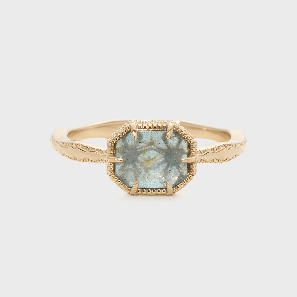 Gold Labradorite/Topaz Ring